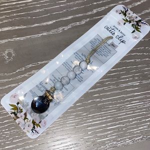 Ryan rose cutie clip pacifier clip white marble